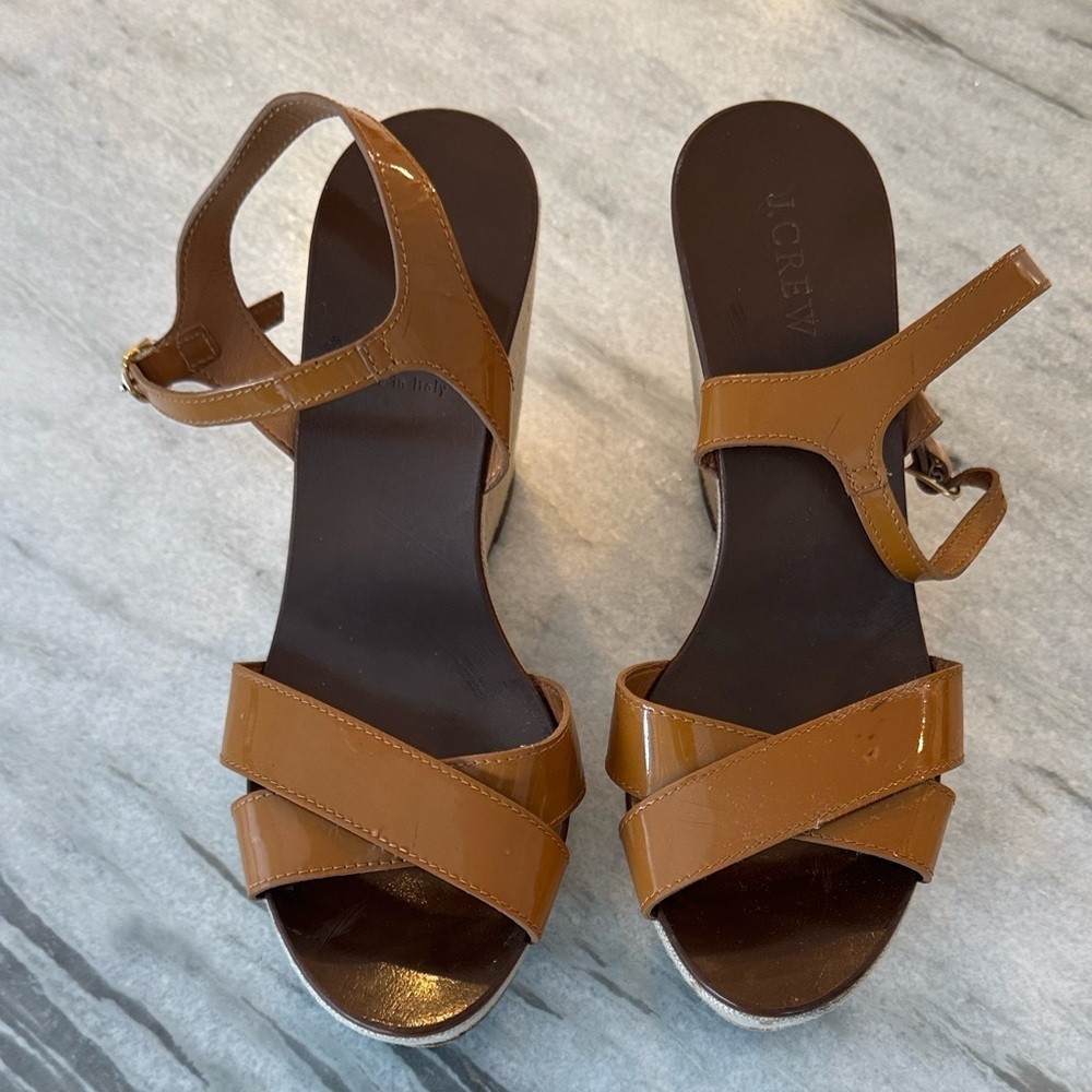 J. Crew Tan Wedges